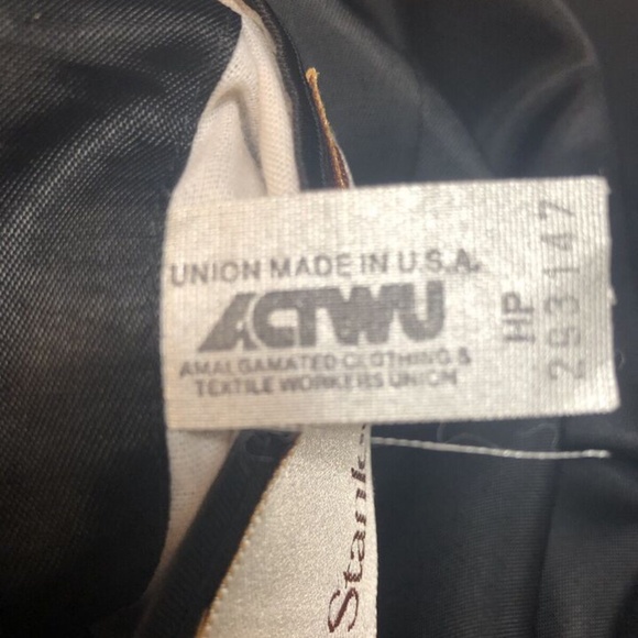 Stanley Blacker,Men,Formal suit,Black,Sz 32,Red braces,Crossed buttons,MadeUSA.! - Picture 10 of 15